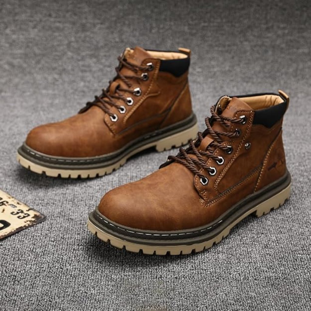 Men's Leather Chukka Boots | Lace-Up Ankle Boots For Men | Casual Comfort Boots
